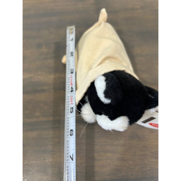 RARE Black and White Cat Kitty in Bemis Flour Bag Vintage 1999 Great Condition W - Picture 6 of 6